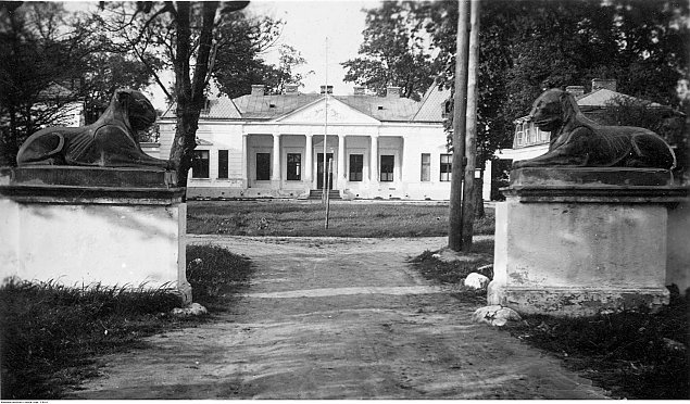 Pałac Bruhla, zdjęcie czarno-białe
