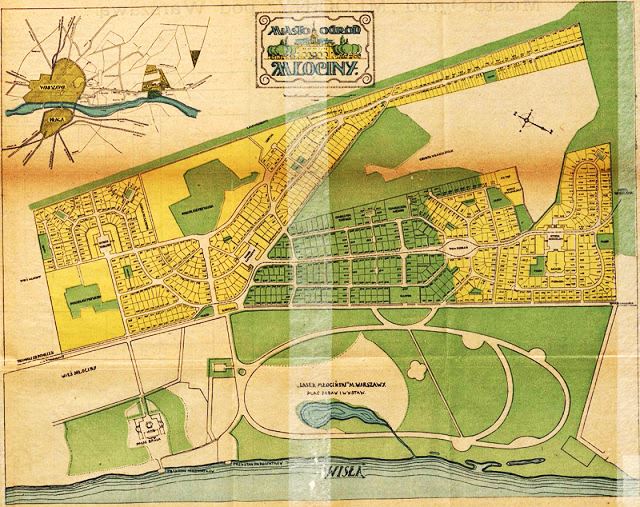 Miasto ogród Młociny - archiwalny plan.