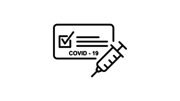 Piktogram karty szczepień przeciwko COVID